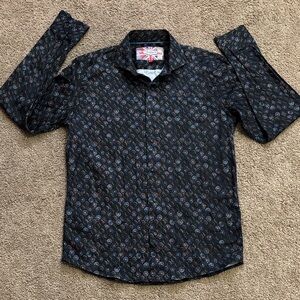 7 Downie St. Men's Black Patterned Shirt